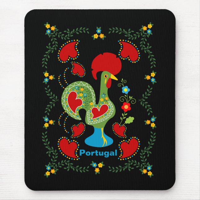 Mousepad Galeria Portuguesa de Sorte em Verde (Frente)