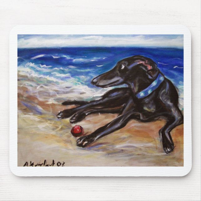 Mousepad Galgo pelo mar (Frente)