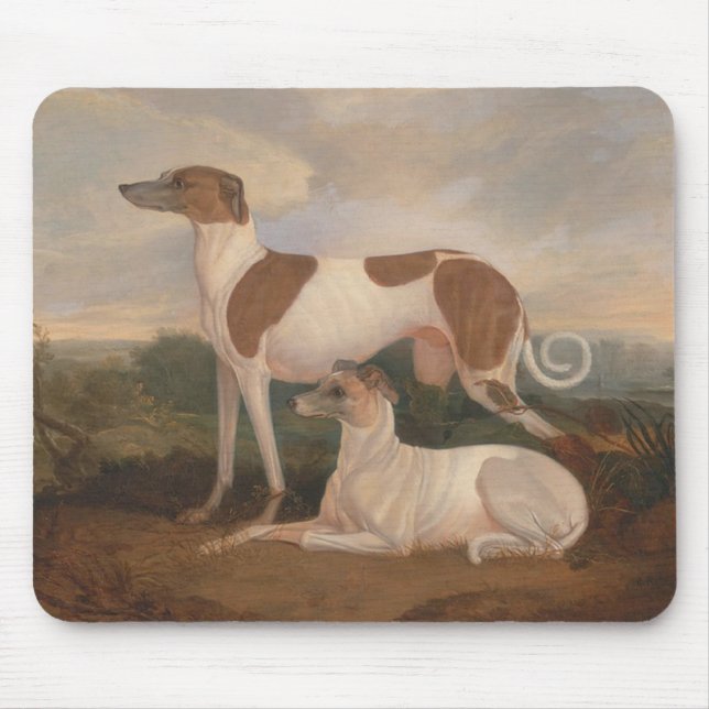 Mousepad Galgos do vintage (Frente)