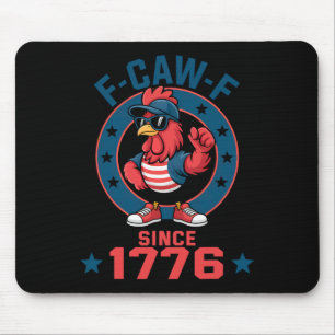 Mousepad Galinha Americana Engraçada 2026 Aniversário de 25