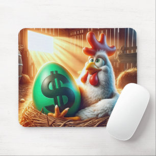 Mousepad Galinha com um Ovo Verde