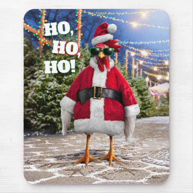 Mousepad Galinha do Papai Noel (Frente)
