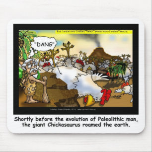 Mousepad Galinha Engraçada (Chickasaurus) Camisetas Cartões