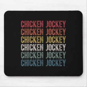 Mousepad Galinha Engraçada Jockey Empilhado Repete Diversão