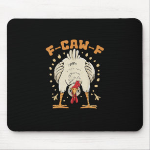 Mousepad Galinha F-Caw-F Engraçada Galinha F-Caw-F Vintage
