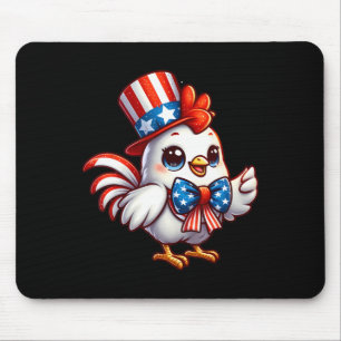 Mousepad Galinha Feliz Dia 4 De Julho Homens Do Dia Da Inde