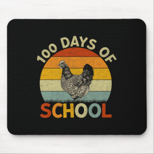Mousepad Galinha Retro Boys Meninas Professoras 100.º Dia d