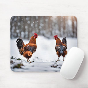 Mousepad Galinhas Na Neve