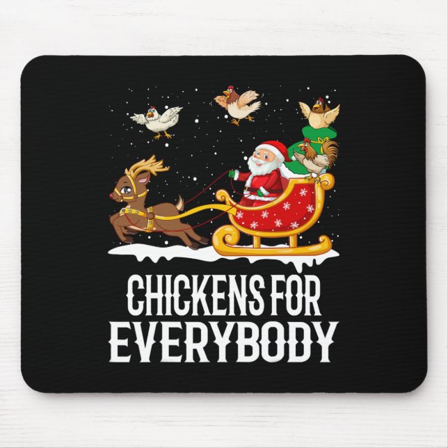 Mousepad Galinhas Para Todos Galinhas De Natal Engraçadas (Frente)