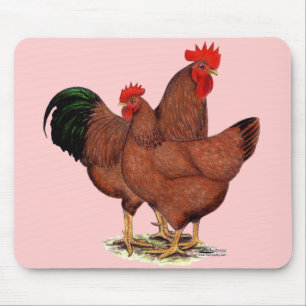 Mousepad Galinhas Vermelhas de Produção
