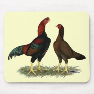 Mousepad Galinhas Vermelhas Negras Aseel
