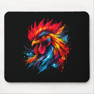 Mousepad Galo Antigo Entusiasta de Briga de Galo Pintado _