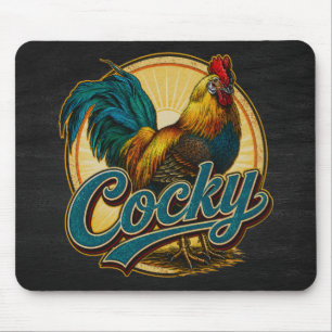 Mousepad Galo Arrogante Casa de Fazenda Vintage
