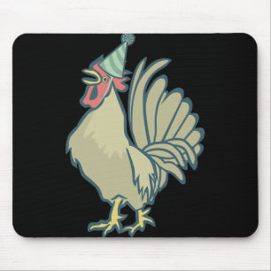 Mousepad Galo de Aniversário , Chapéu de Aniversário de Gal