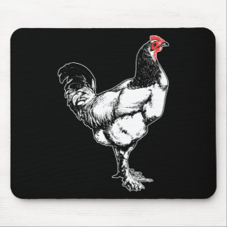 Mousepad Galo de Fazenda Vintage Design Minimalista de Fran