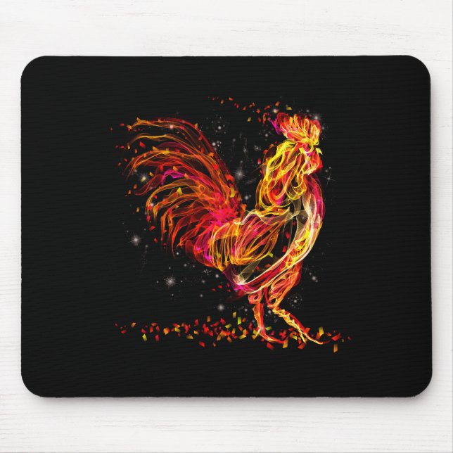 Mousepad Galo de incêndio. Fragmento de bicho-da-legal (Frente)