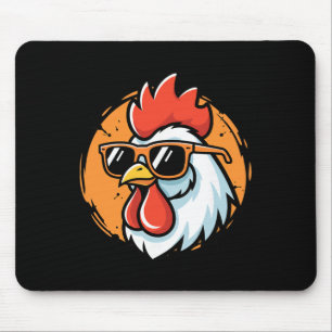 Mousepad Galo Legal Com Óculos De Sol, Frango
