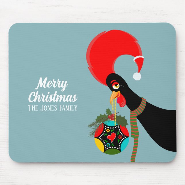 Mousepad Galo Português e bálsamo de Natal Holandês (Frente)