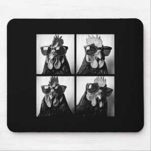 Mousepad Galo Usando Óculos de Sol Fotocabine Selfie Fazend