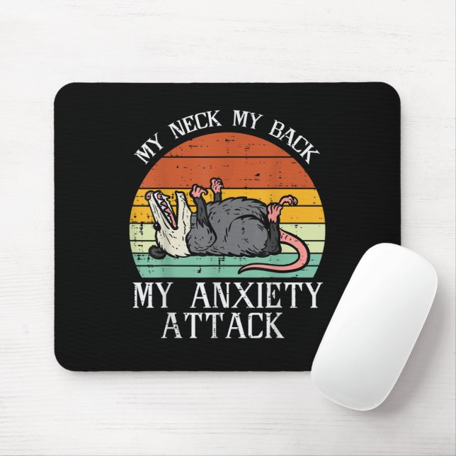 Mousepad Gambá Minha Ansiedade de Voltar ao Pescoço Música  (Com mouse)