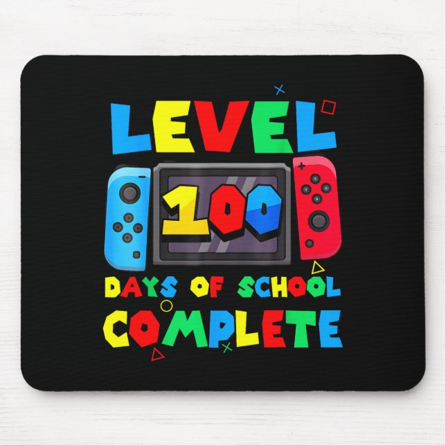 Mousepad Game Controller Level 100 Days Of School Complete  (Frente)