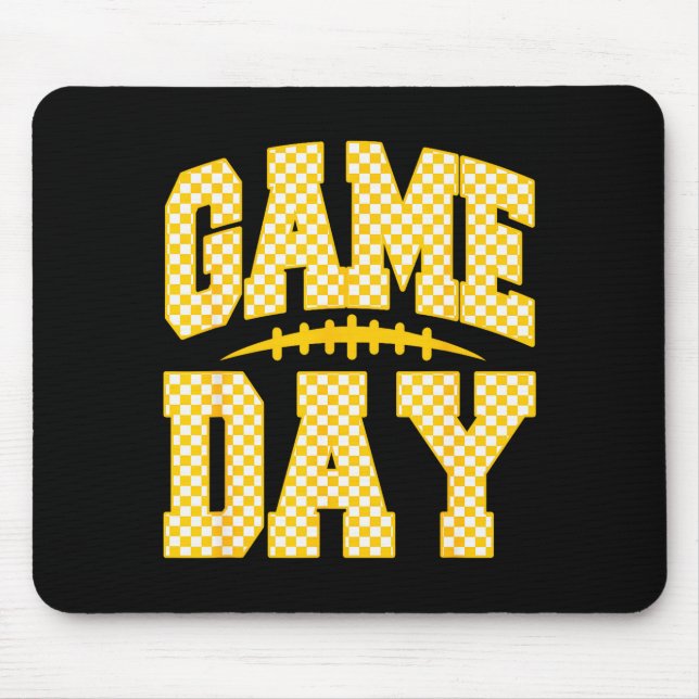 Mousepad Game Day Football Season Football Mama Girl Red Go (Frente)