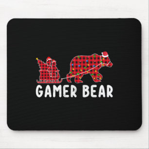 Mousepad Gamer Bear Sleigh Natal Family Matando Xmas P