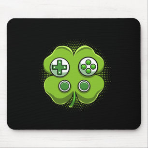 Mousepad Gamer Boy do Dia de São Patrício Shamrock do Contr