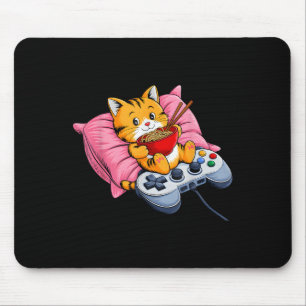 Mousepad Gamer Cat Ramen Kawaii Jogo Mulheres Japonesas