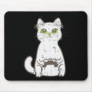 Mousepad Gamer Cat Video Game Controller Gaming Geek G