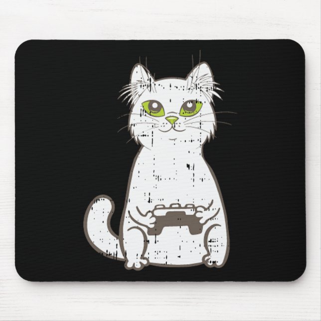 Mousepad Gamer Cat Video Game Controller Gaming Geek G (Frente)