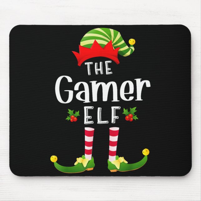 Mousepad Gamer Christmas Elf Matching Pajama X-mas Party  (Frente)