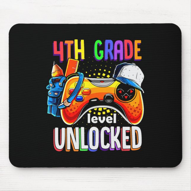 Mousepad Gamer Ck To School Gamepad 4th Fourth Grade Level  (Frente)