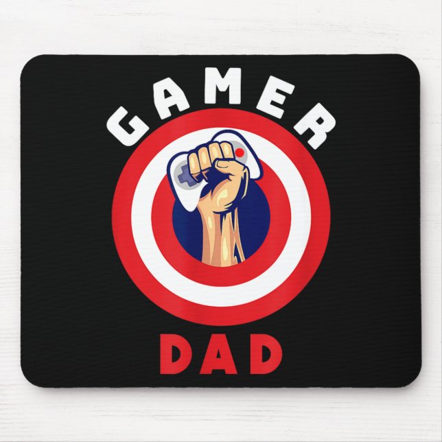 Mousepad Gamer Dad Funny Gaming Quotes Cool Fathers Gift  (Frente)