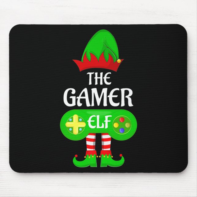 Mousepad Gamer Elf Christmas Family Video Gaming Elf Squad  (Frente)
