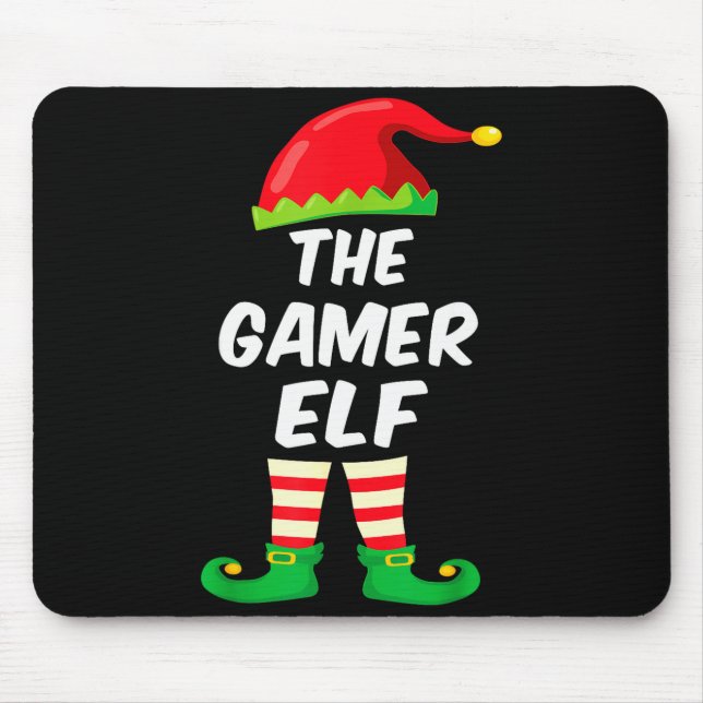 Mousepad Gamer Elf Family Matching Funny Christmas Costume  (Frente)
