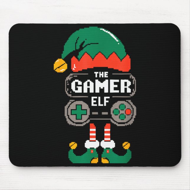 Mousepad Gamer Elf Matching Family Group Christmas Party Py (Frente)