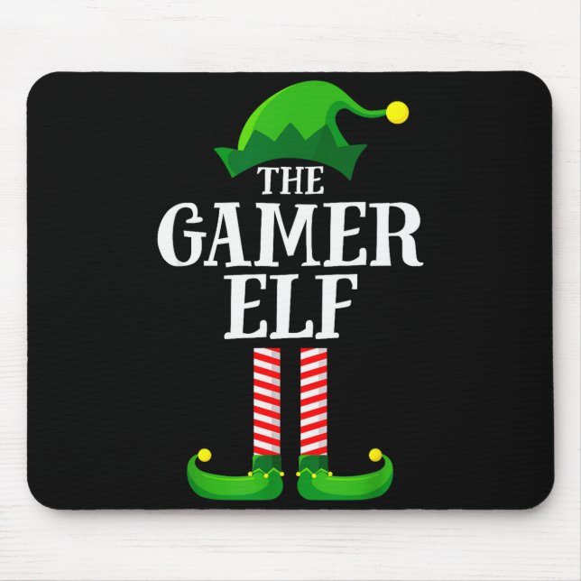 Mousepad Gamer Elf Matching Family Group Christmas Party Py (Frente)