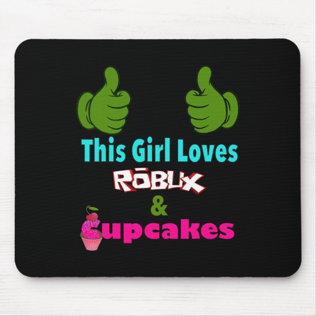 Mousepad Gamer Girl Design Saying This Girl Loves Robux And (Frente)