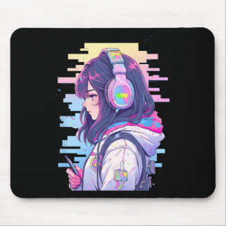 Mousepad Gamer Girl Funny Pastel Japão Anime Streamer Japão
