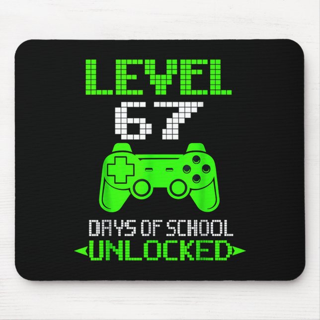 Mousepad Gamer Level 6 7 Unlocked 100th Day Of School Meme  (Frente)