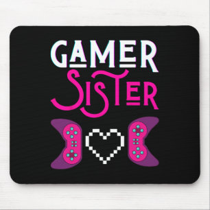 Mousepad Gamer Sister Joga Vídeo Jogo Irmãs Engraçadas Joga