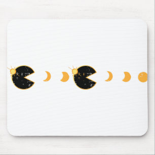 Mousepad Gamer Solar Eclipse Comendo Sun Retro Video Game M