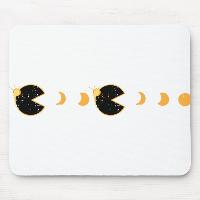 Mousepad Gamer Solar Eclipse Comendo Sun Retro Video Game M (Frente)
