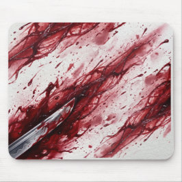 Mousepad Gamer Vermelho Sangrento Intenso de Terror