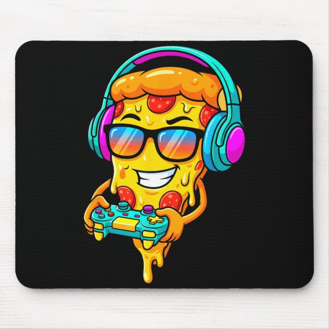 Mousepad Gamer Zza Slice Video Gaming Boy Enthusiast Gamer  (Frente)