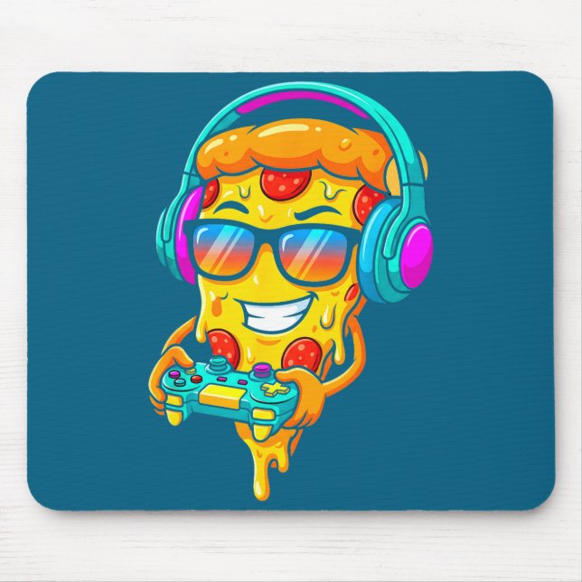 Mousepad Gamer Zza Slice Video Gaming Boy Enthusiast Gamer  (Frente)