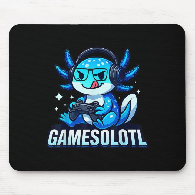 Mousepad Gamesolotl Axolotl Fish Gamer Gaming Anime Video G (Frente)