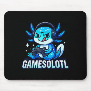 Mousepad Gamesolotl Axolotl Peixe Gamer Jogos Anime Vídeo G
