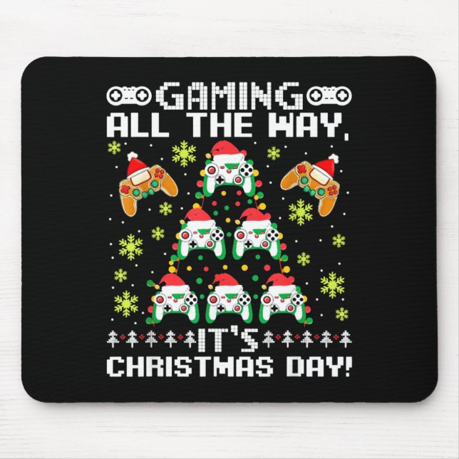Mousepad Gaming All The Way Its Christmas Day Video Gamer C (Frente)